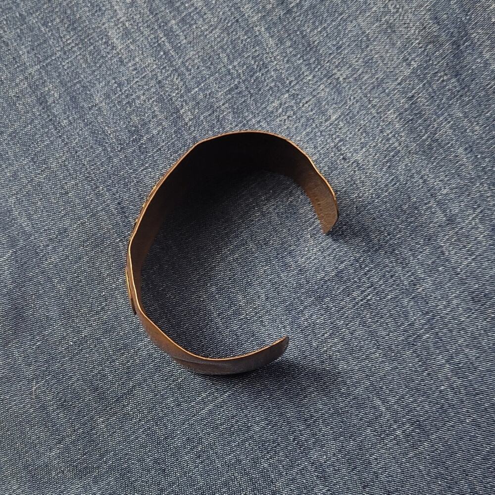 Primitive Seahorse Copper, Brass & Abalone Cuff Bracelet - Picture 8 of 8